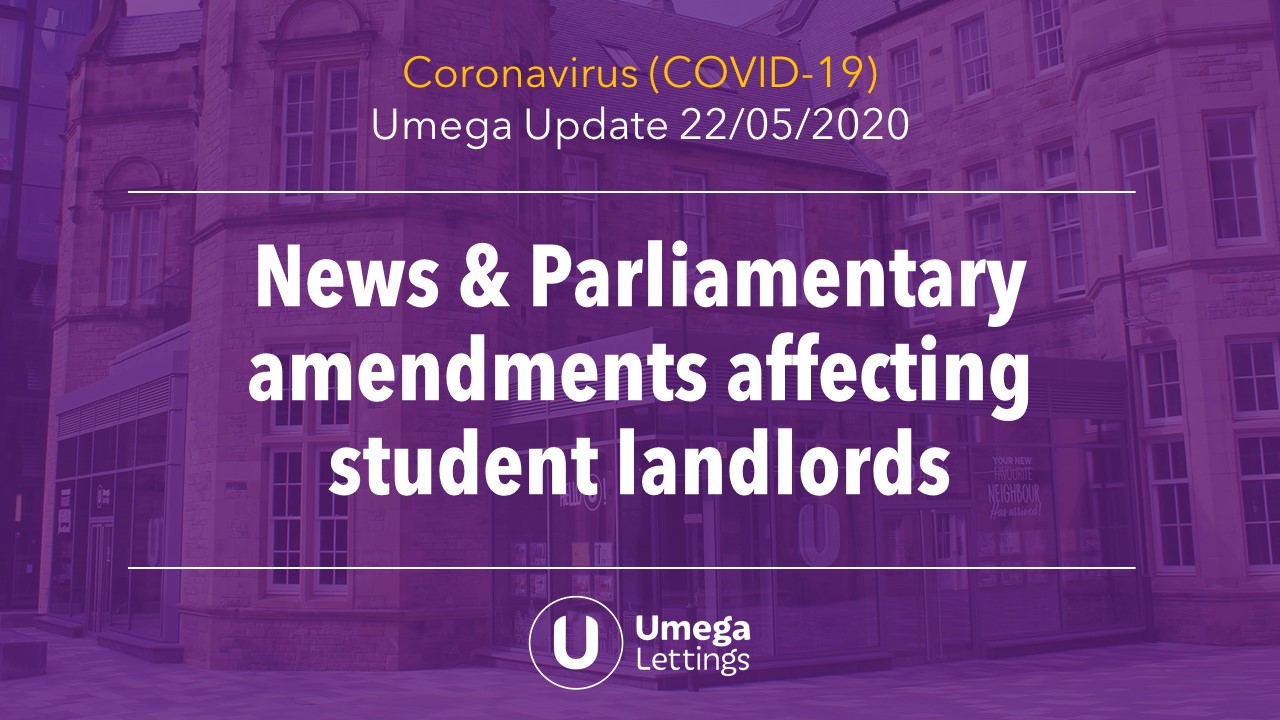 News & Parliamentary Amendments Affecting Student Landlords