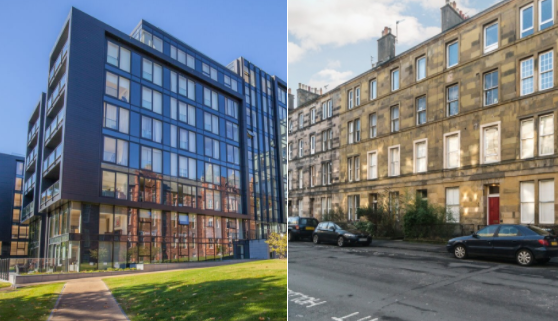 Comparing rents for Edinburgh new build and traditional properties