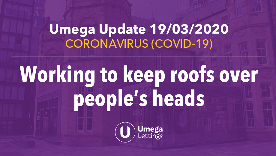 Umega Update 19/03/20 - Working to keep roofs over people’s heads