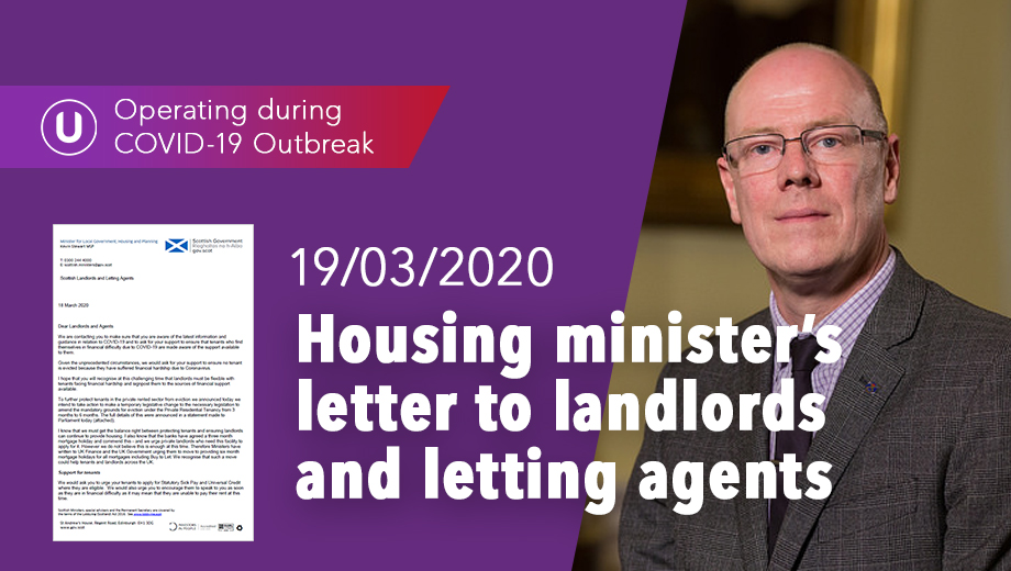 Housing minister’s letter to landlords and letting agents