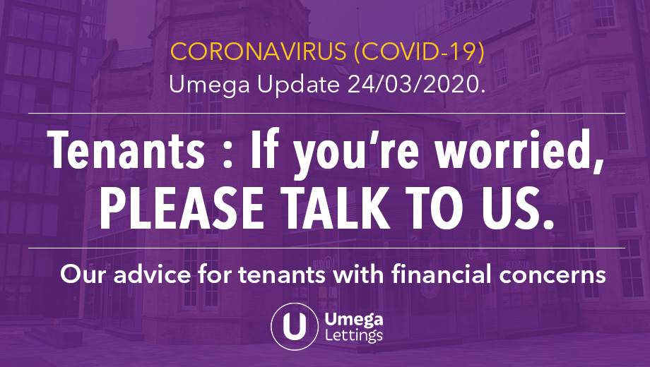 Coronavirus Update - Advice for tenants with financial concerns